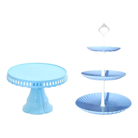 Base Para Torta + Alzador Para Aperitivos Colores