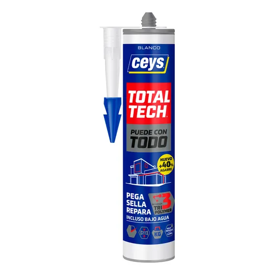 Adhesivo Y Sellador Totaltech Cartucho Blanco 290 Ml Ceys