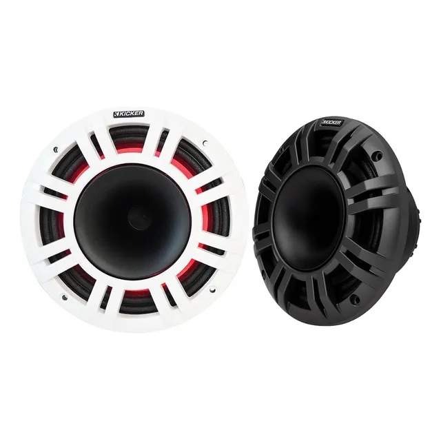 Bocinas Marinas 8puLG Kicker 48kmxl84 250w Led Con Driver Negro