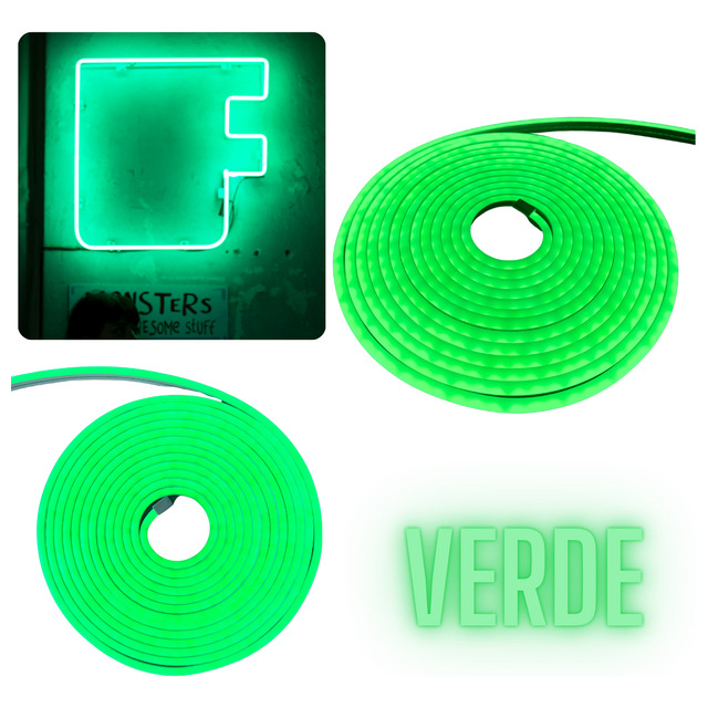 Fita Led Neon FlexĂve 5m 12v 120led/m Siliconada Alto Brilho Fita Led Neon FlexĂve 5m 12v 120led/m Siliconada Alto Brilho