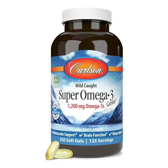 Carlson: Supergemas De Omega-3, 1200 Mg De Omega-3, Capturad