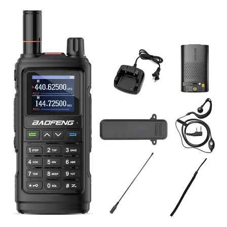Radios Baofeng Uv-17 L Walkie Talkie Uhf/vhf 1000 Canale Bandas De Frecuencia 20.5khz | 12.5khz Color Negro