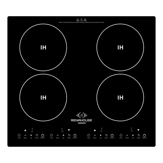 Estufa Electrica De Inducción 4 Puestos Empotrable 4x900w 