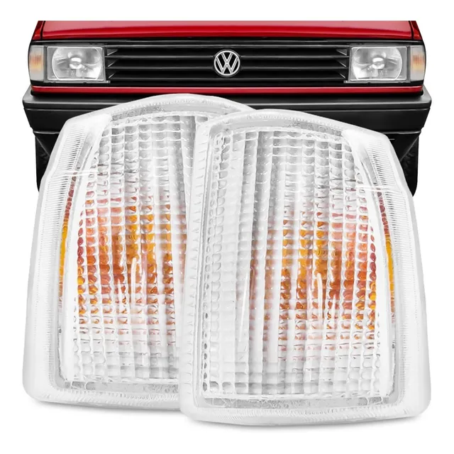 Par Lanterna Dianteira Gol Saveiro 87 88 89 90 Cristal Seta