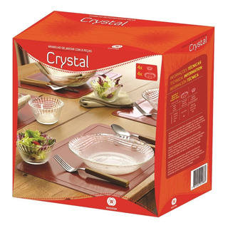 Aparelho De Jantar 8 Peças Crystal Vidro Pratos/tigelas Aparelho De Jantar 8 Peças Crystal Vidro Pratos/tigelas