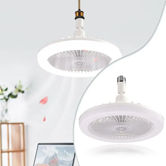 Lampara Led Ventilador De Rosca E27 3 Tonos