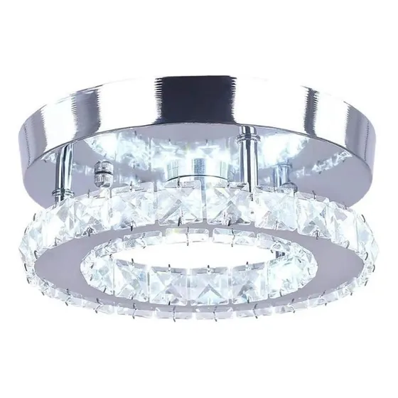Lâmpada De Techo Led Plafón Cristal Moderna 6000k Redondo