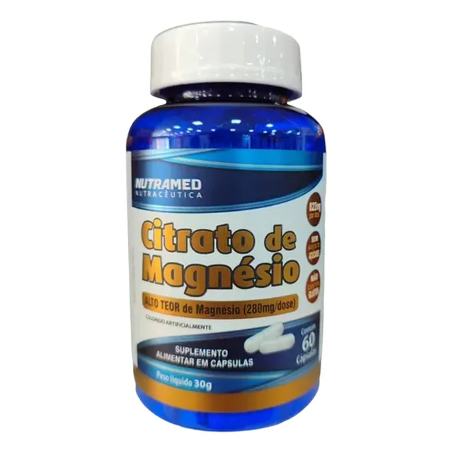 Citrato De Magnésio Sin Azúcar 280 Mg Por Cápsula
