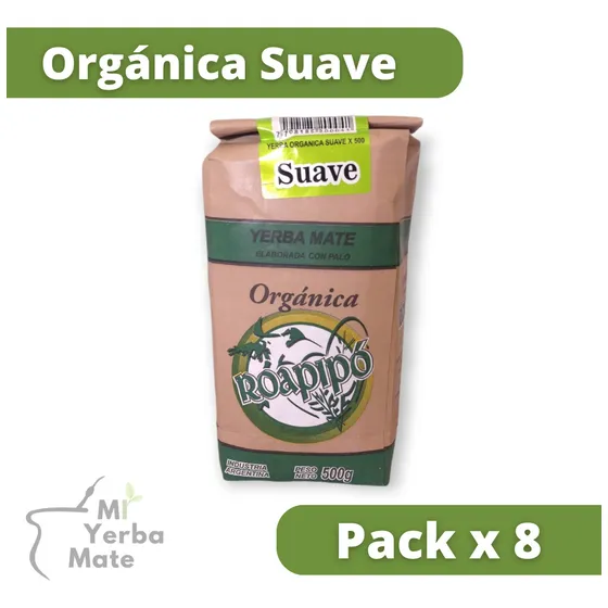 8 Yerba Mate Roapipó Suave X 500g Orgánica (4kg)