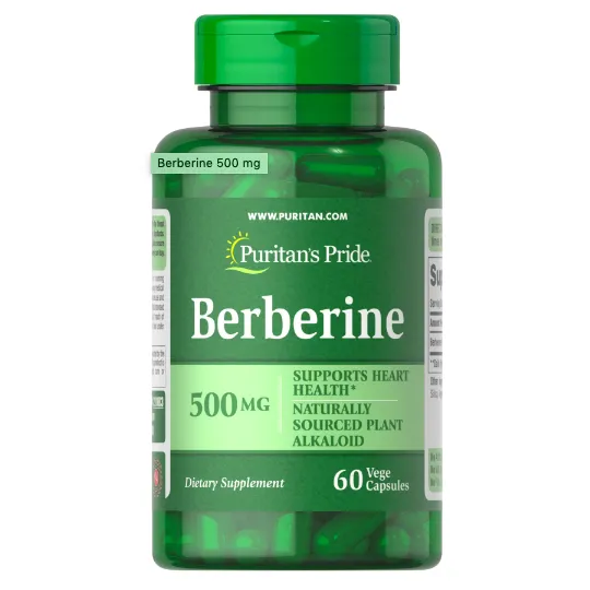 Puritans Pride Berberine 500 Mg Control Saludable Del Azucar (glucosa) 60 Capsulas De Berberina Mantiene Los Niveles De Colesterol Y Trigliceridos A Un Rango Normal
