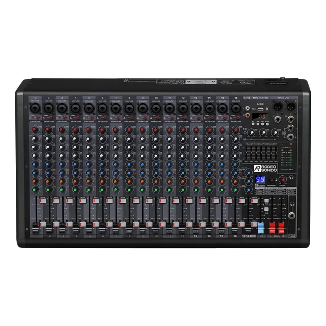 Mezcladora Rodeosonido Bp16 Dj Mixer Consolas 16 Canales