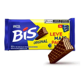 Bis Ao Leite - Kit Com 3 Unidades De 100,8g Bis Ao Leite - Kit Com 3 Unidades De 100,8g