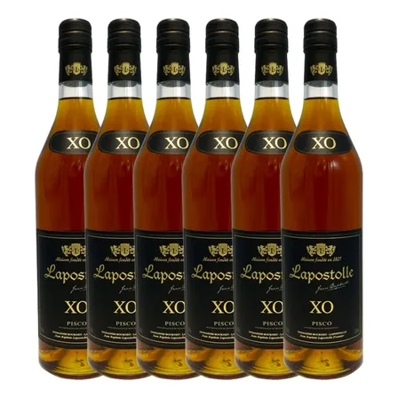 Pack 6x Pisco Lapostolle Xo, Jean Baptiste 40° Añejado