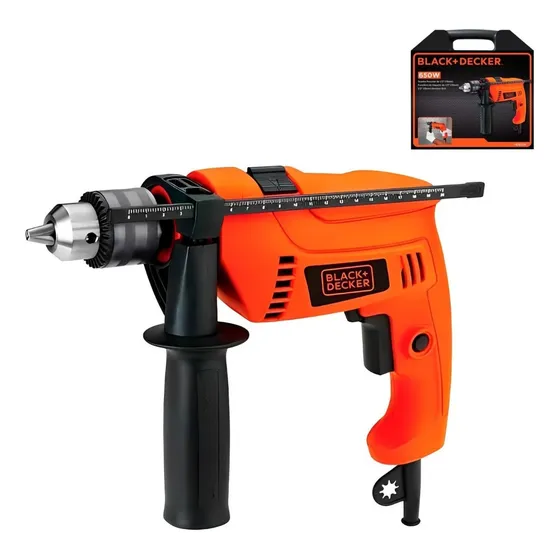Rotomartillo ½'' 650w + Estuche Black+decker Hd650k-b3 Color Naranja Frecuencia O