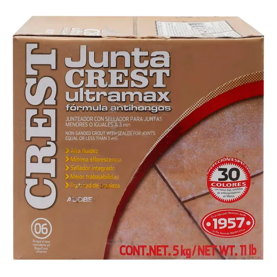 Junteador Ultramax Crest Beige Adobe 5 Kg