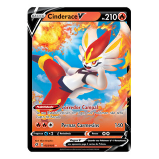 Carta Pokémon - Cinderace V 035/192 - Rixa Rebelde Carta Pokémon - Cinderace V 035/192 - Rixa Rebelde