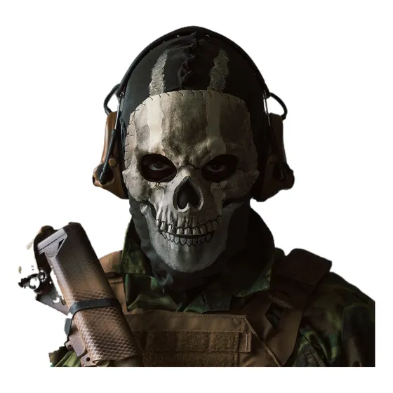 Capacete De Látex Call Of Duty Cosplay Ghost Skull