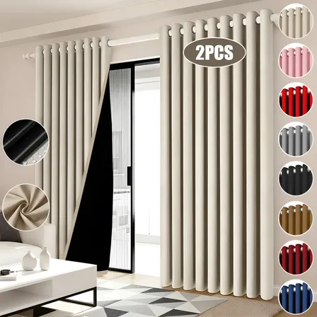 2 Panele Cortinas Blackout Para Ventana 265x160cm Habitacion