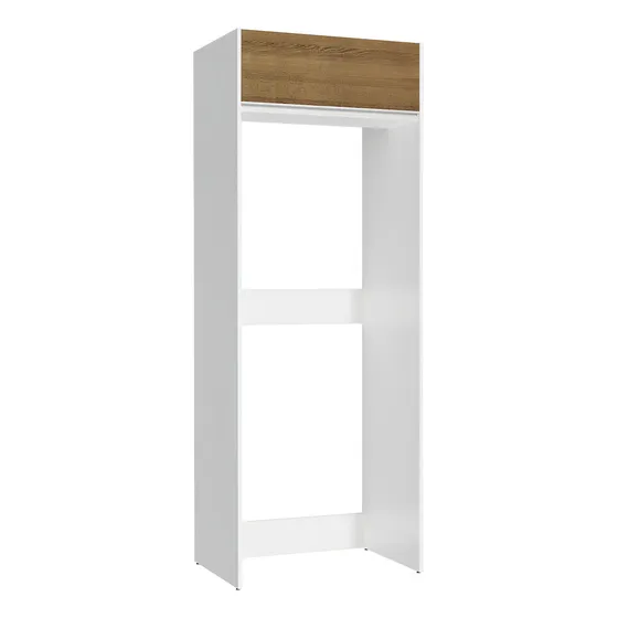 Porta Refrigerador Madesa Glamy 1 Puerta Abatible Color Blanco/Marrón