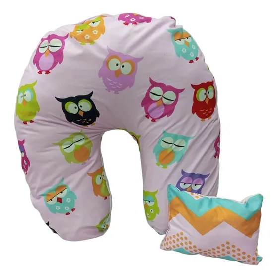 Almohada Para Lactancia Tipo Dona + Almohada Pequeña De Bebé