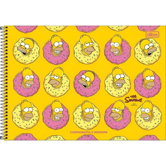Caderno De Cartografia E Desenho Espiral C Dura Simpsons 80f