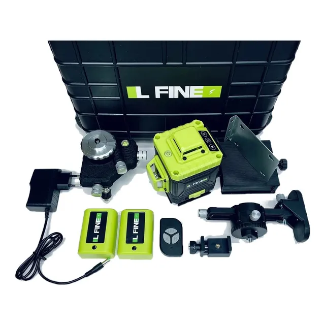 Nivel Laser Verde 4d 16 Líneas Autonivelante 2 Baterías