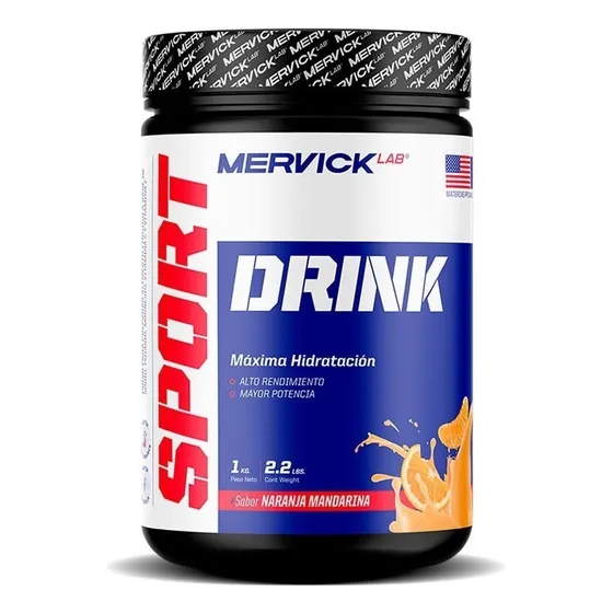 Sport Drink 1kg Mervick Lab Bebida Isotónica Potasio Vitami. Sabor Naranja/Mandarina