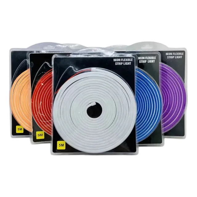 Rollo 5m Cinta Luz De Neón Flexible 12v Colores