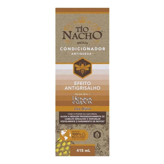 Condicionador Antiqueda Efeito Antigrisalho 415ml Tío Nacho