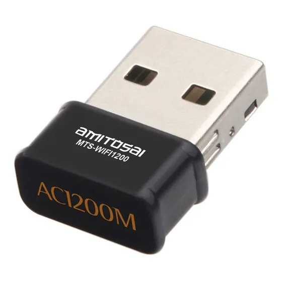 Adaptador Receptor Placa Usb Wifi 1200mbps Antena Interna Dual Band Mts-wifi1200 Amitosai