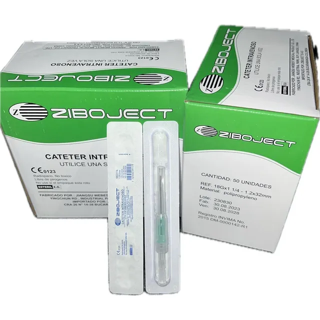 Catéter Intravenoso Ziboject #18 Caja X 50 Unds