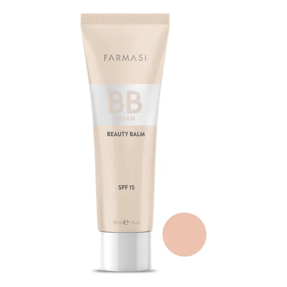 Base de maquillaje en crema Farmasi Cuidado de la piel BB Cream Bb Cream Skin Perfecting Beauty Balm tono light to medium 02 - 50mL 48.195g