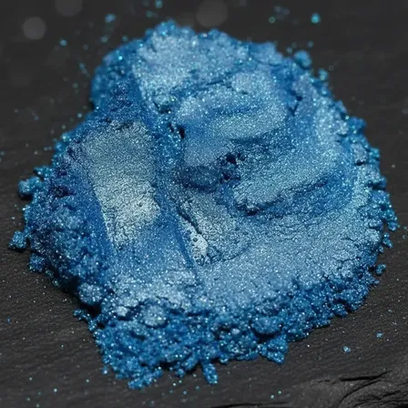 Pigmento Pó De Mica Perolado 100g P/ Resina Epóxi Poliester Azul Escuro Perola