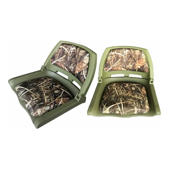 Butaca Camuflada - Plástica - Rebatible - Almohadón - Lancha Color Camuflado