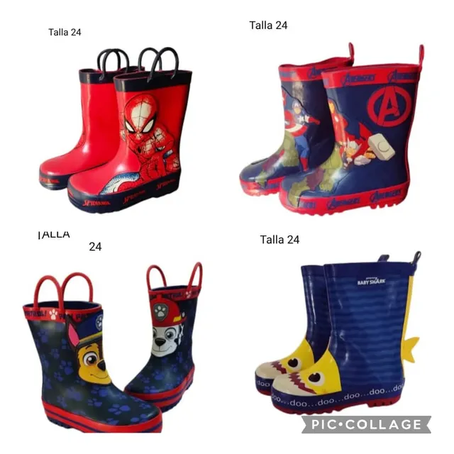 Botas De Lluvia Unicornio Advengers Peppa Kitty Minnie Dinos