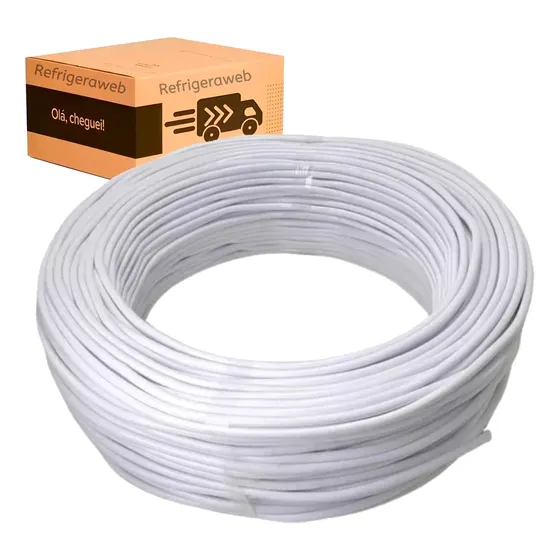 5 Metros Cabo Comando Pp 3 Vias 1,5mm Rolo Branco Ou Preto