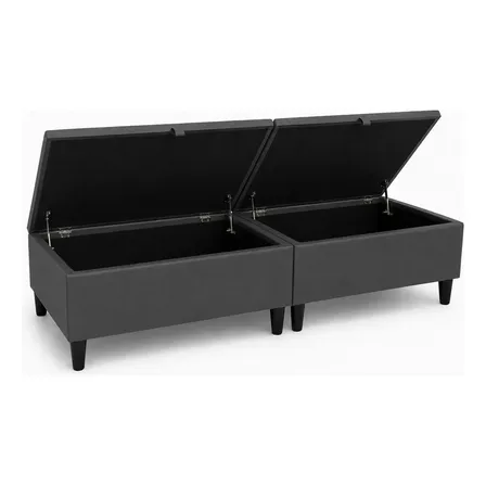 Base Box Bau Para Colchão De Solteiro 188x88 Resistente Jrlm Cinza