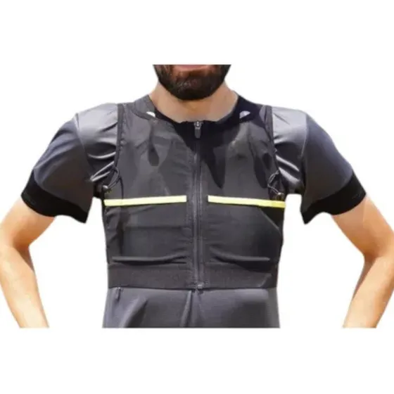Chaleco Trail Running Ciclismo Bolsillos Banda Reflectante