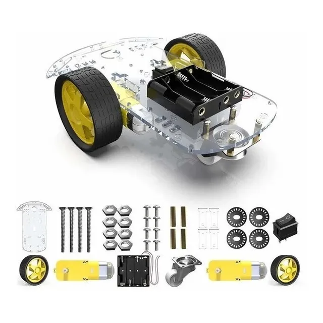 Tecneu Chasis Carro Robot 2 Llantas Para Arduino
