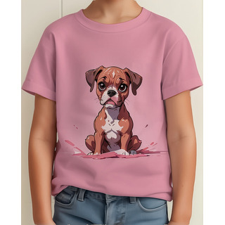 Camiseta Camisa Color Cachorros Fofos Raça Boxer Dog Cão Camiseta Camisa Color Cachorros Fofos Raça Boxer Dog Cão