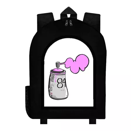 Mochila Negra Graffiti  #br40