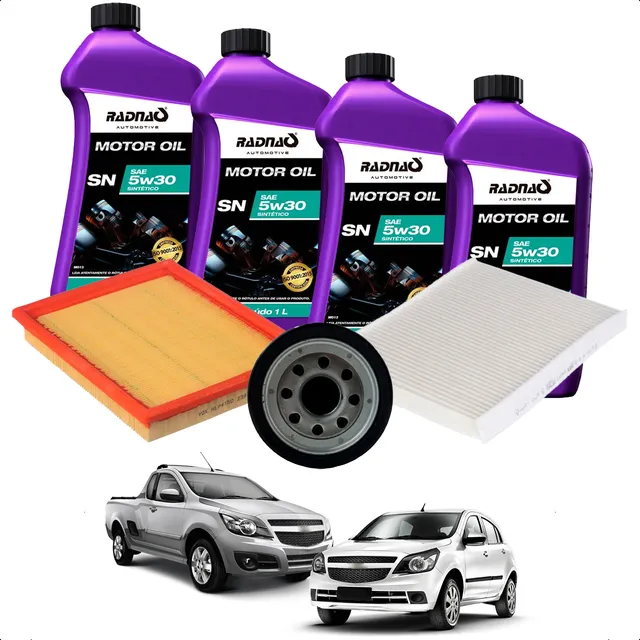 Kit Revisão De Oleo 5w30 Radnaq Agile Montana 2010 2011...