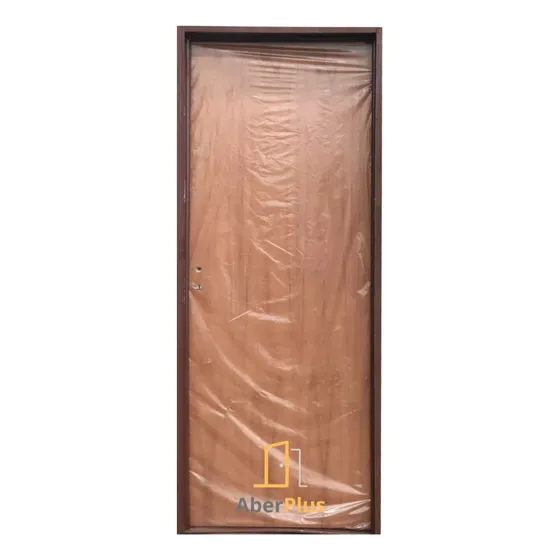 Puerta Placa Cedro Misionero 70x200 Con Marco Chapa Aberplus