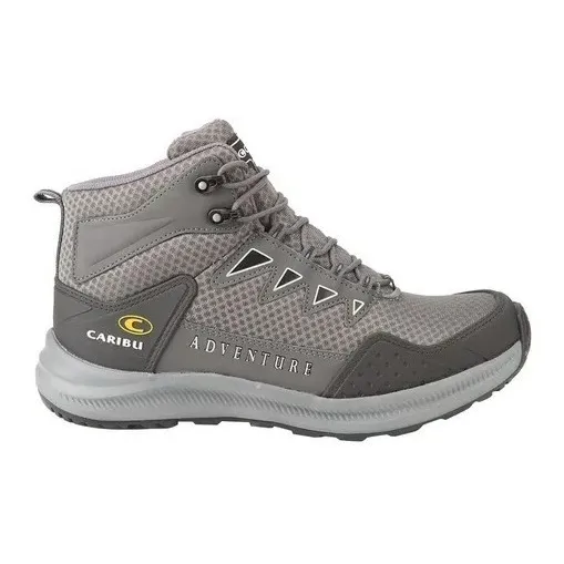 Bota Caribu De Trabajo Cómoda Antiderrapante Gris Caballero