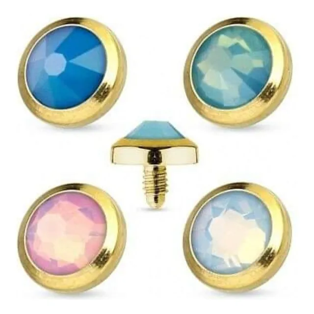 Piercing Microdermal Repuesto Dorado 5mm