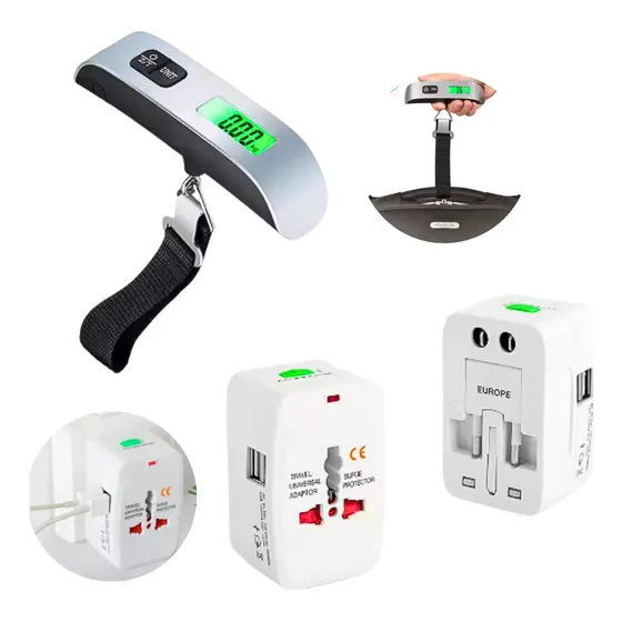Balanza Digital  De Mano Viajera + Adaptador Universal 2usb