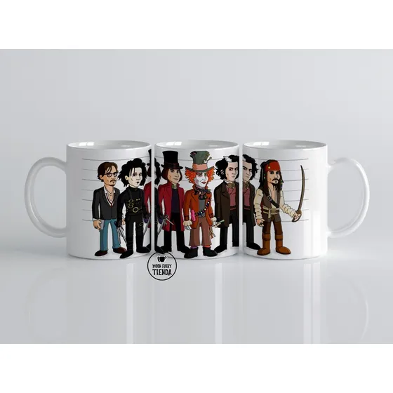 Caneca Johnny Depp Personajes Cine Filmes Actor Presente