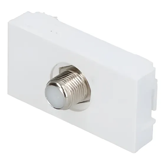 20 Pza Toma Para Tv 1/3, Línea Premium, Color Blanco Surtek