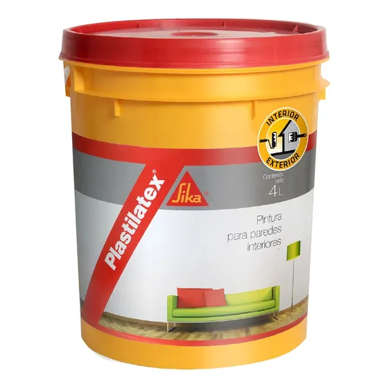 Latex Interior Exterior Antihongos Sika Plastilatex 4 Lt