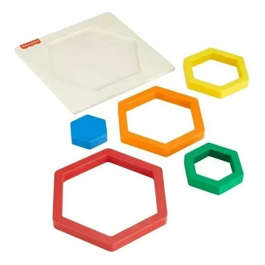 Fisher Price - Rompecabezas Arcoíris De Madera Hexagonal Hxt